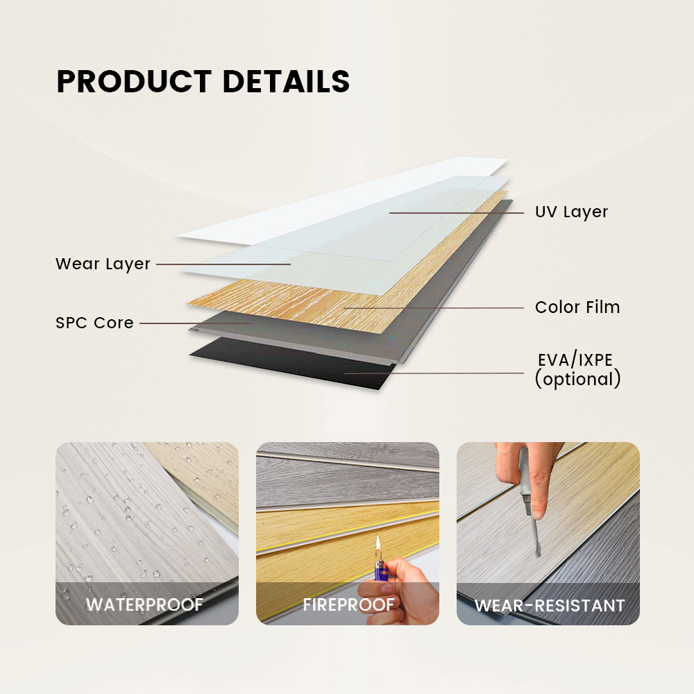 Factory Direct SPC Flooring Waterproof Wear Resistant Easy Clean - Image 2