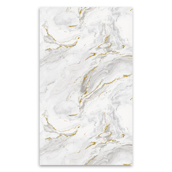 Calacatta Cloud Gold UV Marble Sheet PVC Wall Panel for Interior Projects