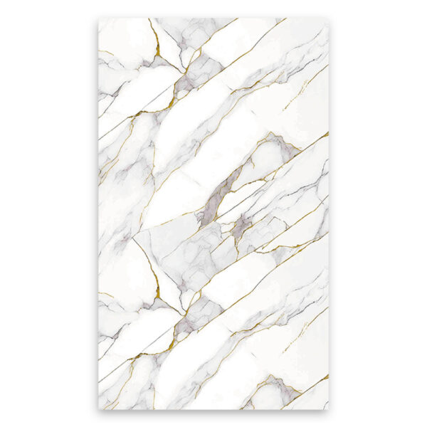Calacatta White Gold UV Marble Sheet PVC Wall Panel for Projects