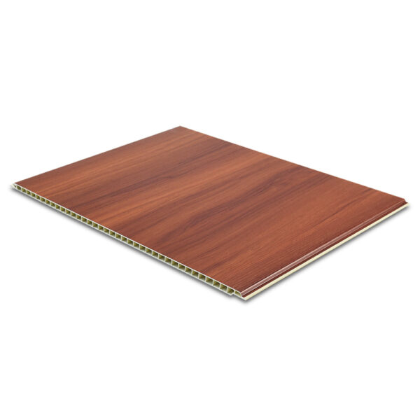 Mahogany Wood Grain PVC Ceiling Panel Flat Interior Ceiling Cladding