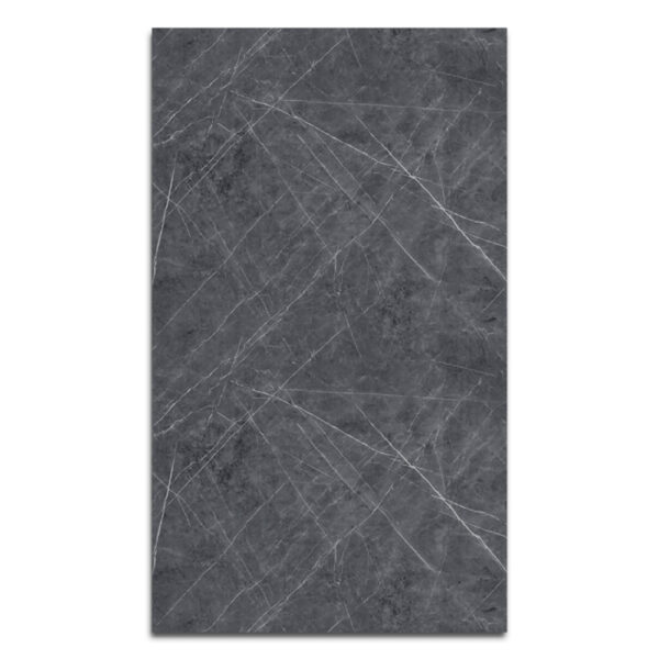Pietra Grey UV Marble Sheet Dark Grey PVC Wall Panel for Interiors