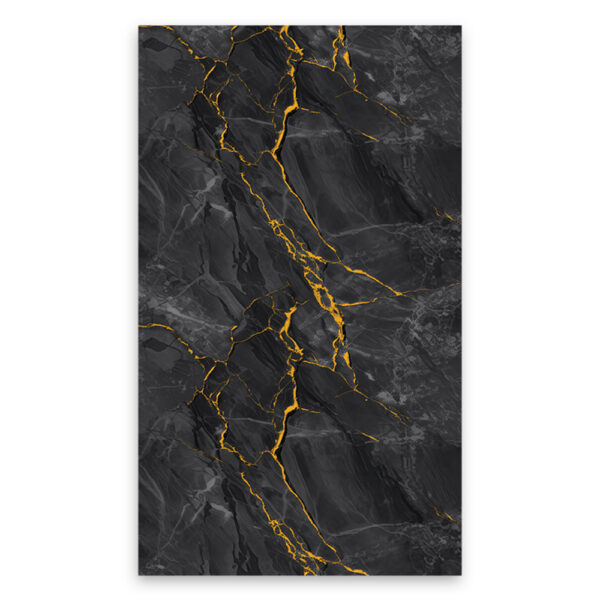 Portoro Black Gold UV Marble Sheet Luxury PVC Interior Wall Panel