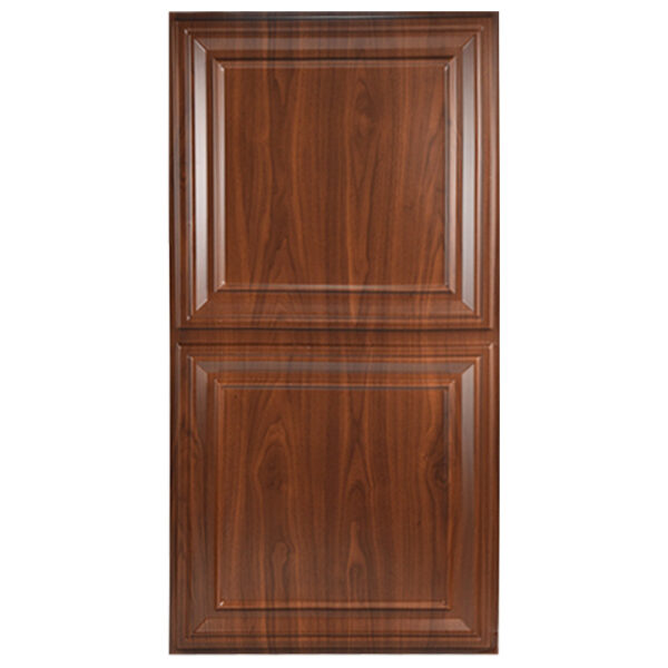 Walnut Wood Grain Double Frame 3D PVC Decorative Wall Panel