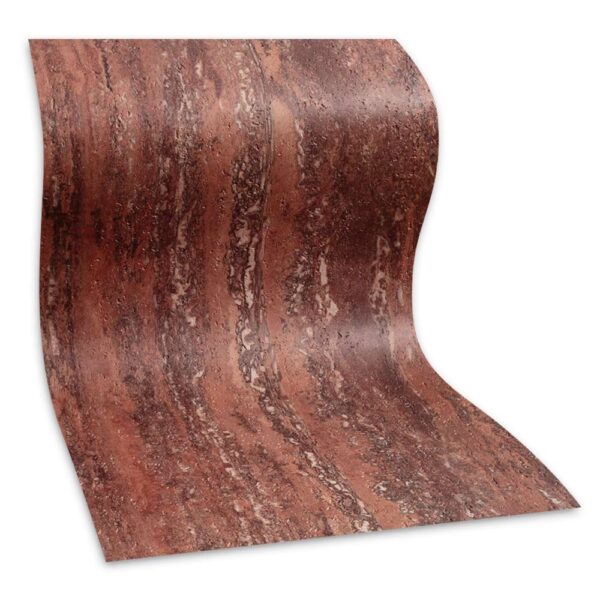 Bendable red travertine flexible stone wall cladding panel