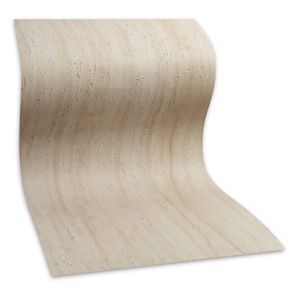 Bendable cream vein-cut flexible travertine wall panel