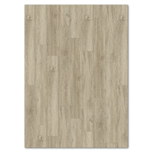 Coastal greige oak waterproof SPC vinyl plank flooring with weathered wood grain