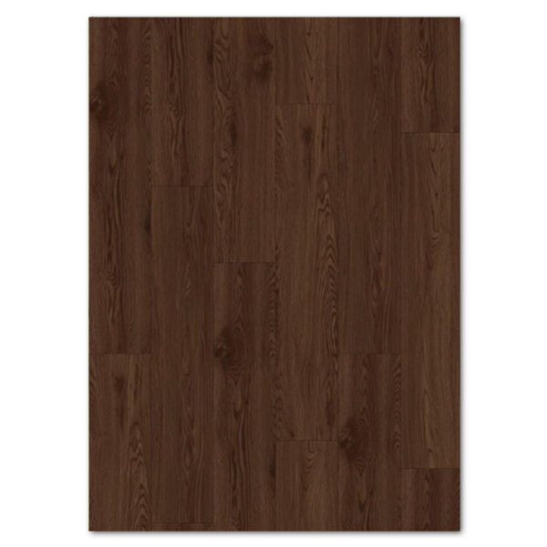 Dark Walnut SPC Flooring with rich brown wood grain and waterproof rigid core