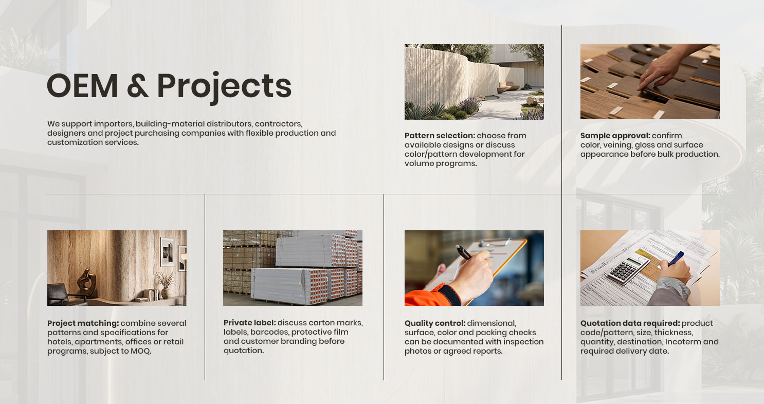 Flexible Stone Wall Panels OEM & Project Customization