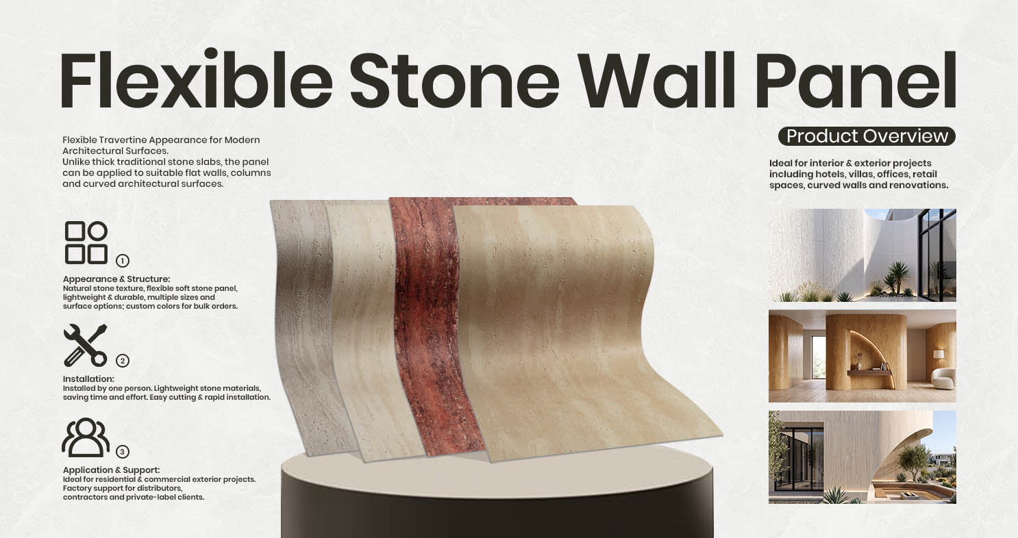 Flexible Travertine Stone Wall Panels – Product Overview