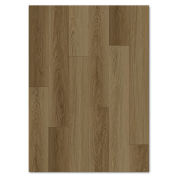 Natural brown oak SPC vinyl plank flooring with realistic wood grain