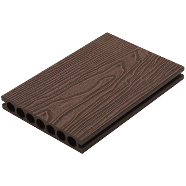 Walnut brown 3D wood grain WPC decking board for wholesale projects