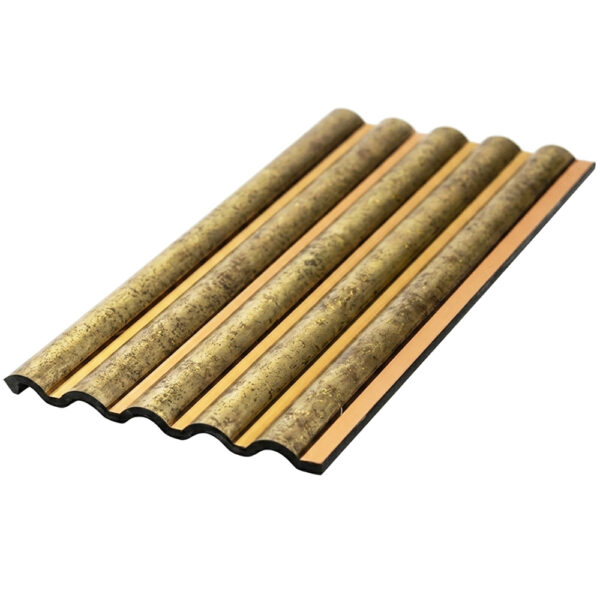 Antique gold five-flute curved interior WPC wall panel