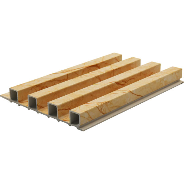 Beige marble four-slat interior WPC fluted wall panel