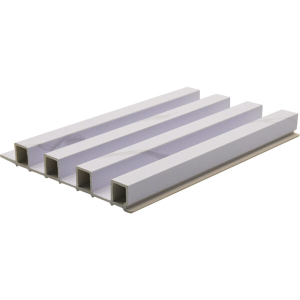White marble four-slat interior WPC fluted wall panel